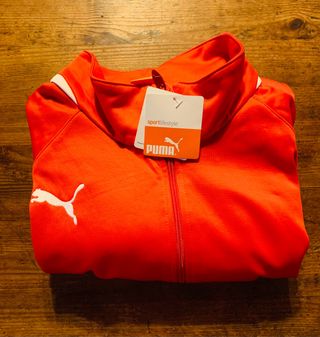 chaqueta fútbol Puma rojo