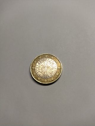 Moneda 1€ francesa árbol de la vida 1999