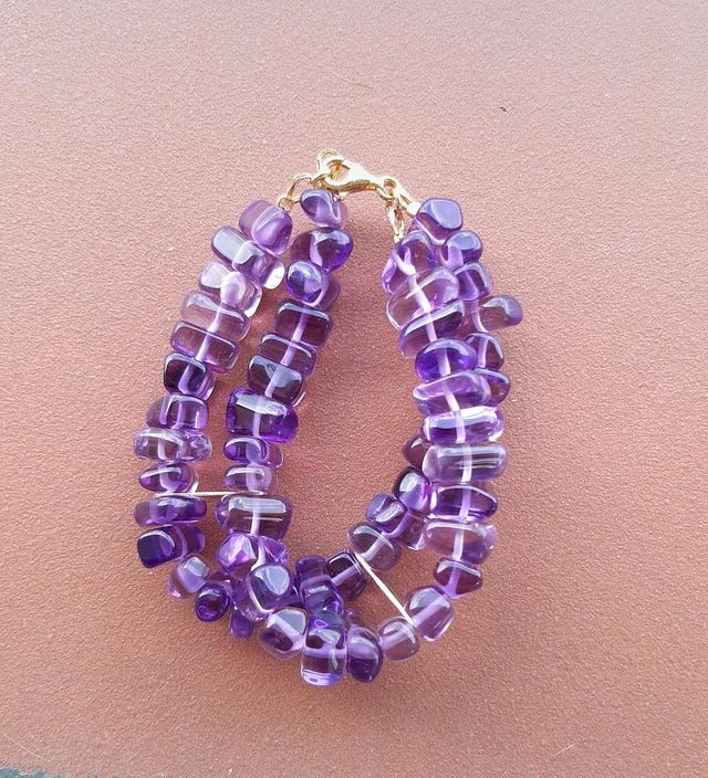Bracciale con ametiste lucide