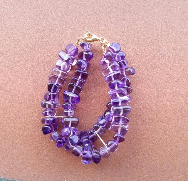 Bracciale con ametiste lucide