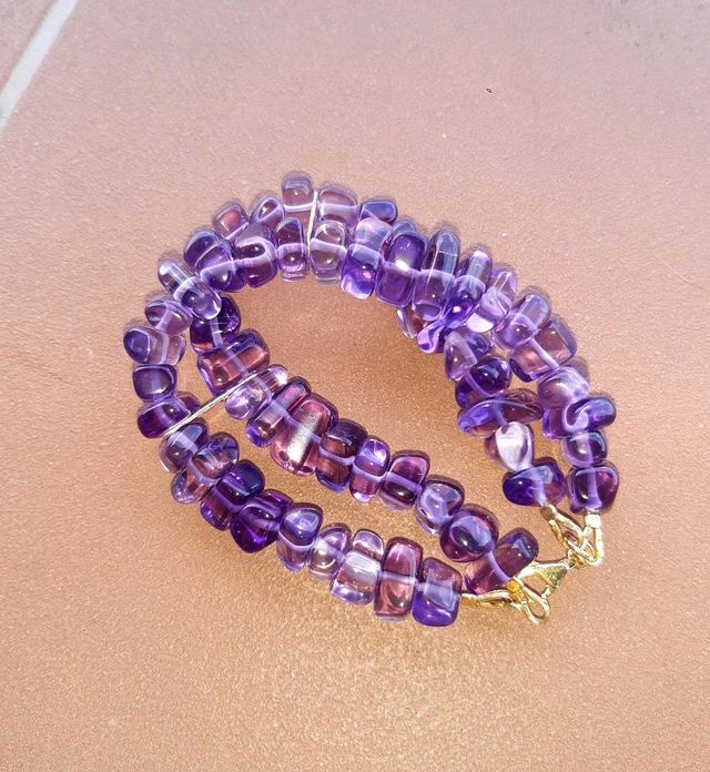 Bracciale con ametiste lucide