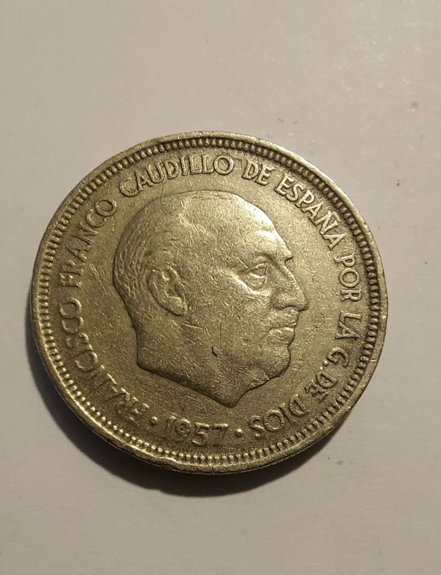 Moneda 5 pesetas 1957 *58