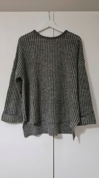 JERSEY JASPEADO GRIS OVERSIZE