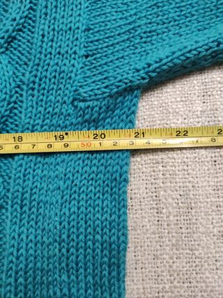 Maglione girocollo turchese vintage