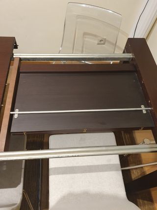 Mesa de comedor extensible de madera