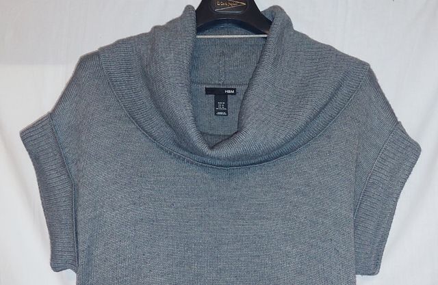 Vestido punto color gris