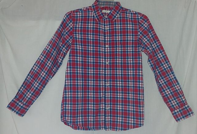 Camisa manga larga a cuadros para niño