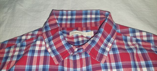 Camisa manga larga a cuadros para niño