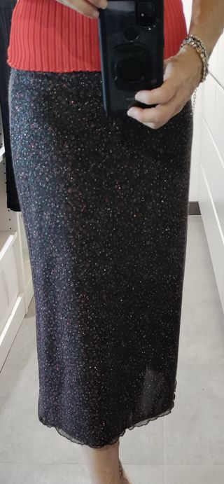 🆕 Gonna longuette glitterata Onix