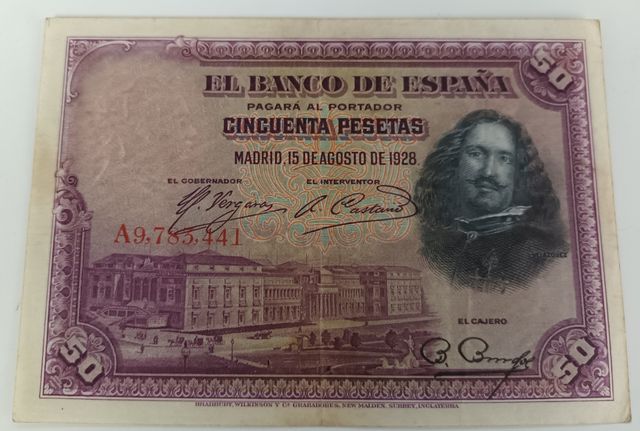 Billete Español de Velazquez