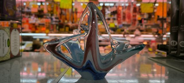 Cesta cristal hecho a mano