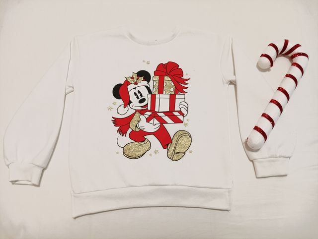 Sudadera Mickey navideña t.9.10 años