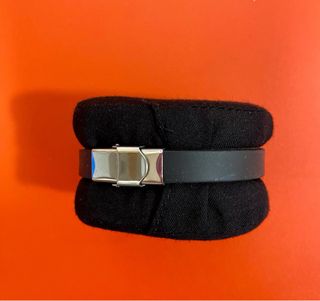 Pulsera casual de caucho con placa Stainless Steel