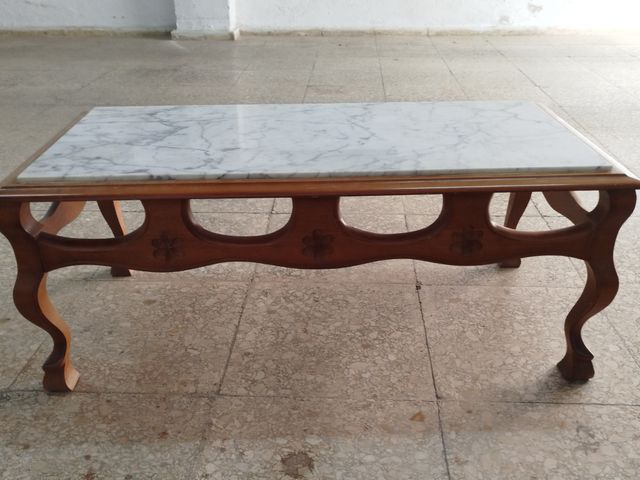 Mesa entrada cristal y metacrilato