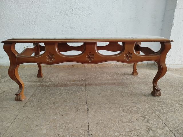 Mesa entrada cristal y metacrilato