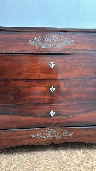 Cómoda de 5 cajones en caoba