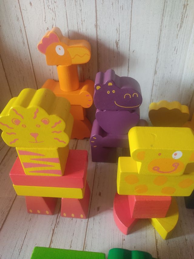 Juego CreanimauxDJECOpiezas de madera54+6🎁regalo 