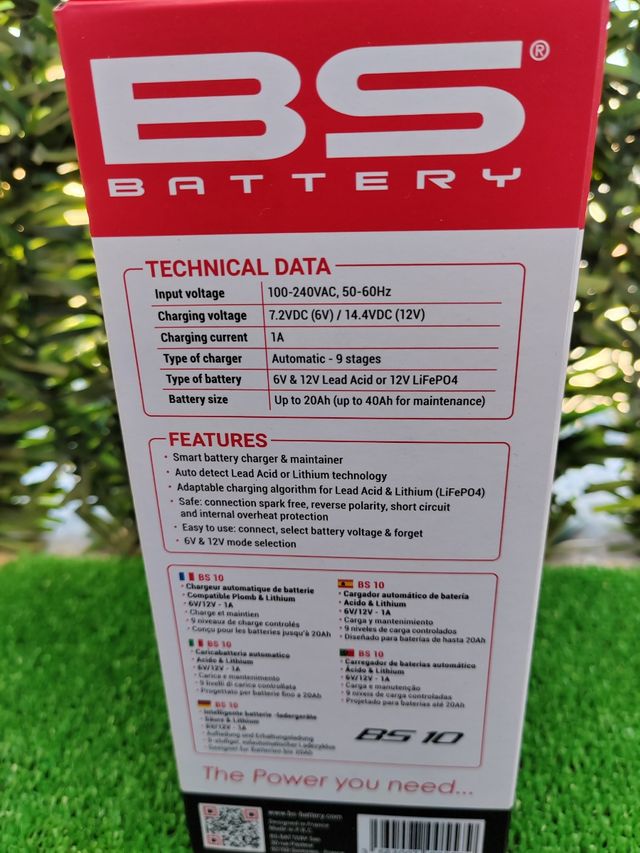 CARGADOR DE BATERÍAS Inteligente 6V/12V 1A.