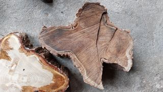 Rodajas Robinia, bricolaje, Mesilla