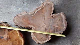 Rodajas Robinia, bricolaje, Mesilla