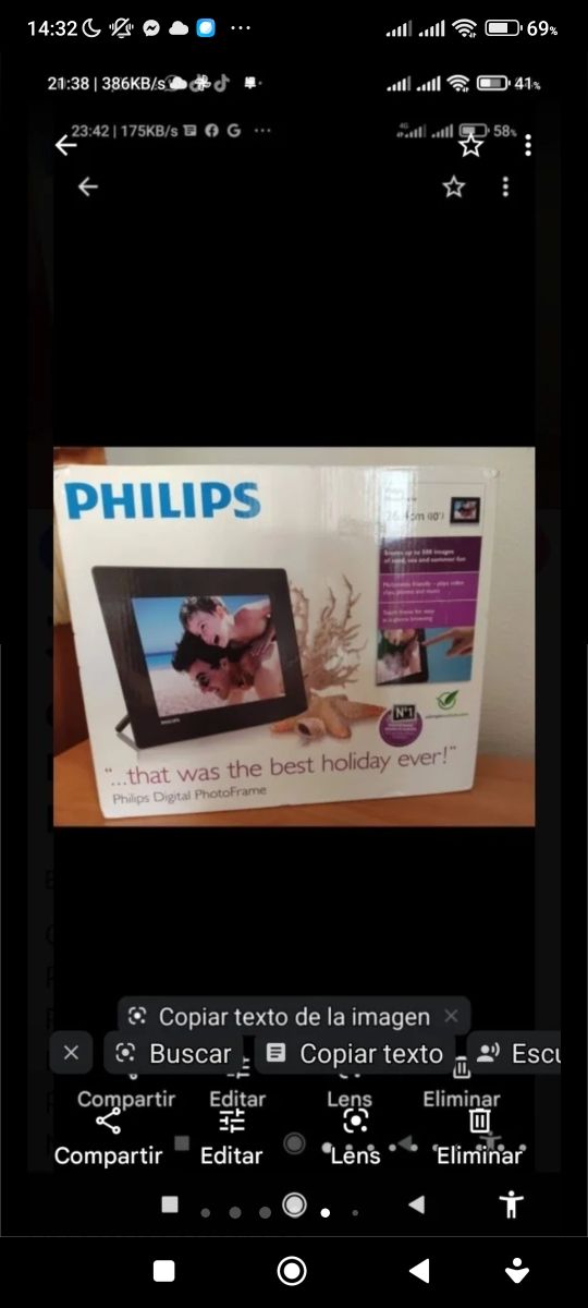 CUADRO DIGITAL, PHILIPS,FUNCIONA PERFECTO,MEMORIA