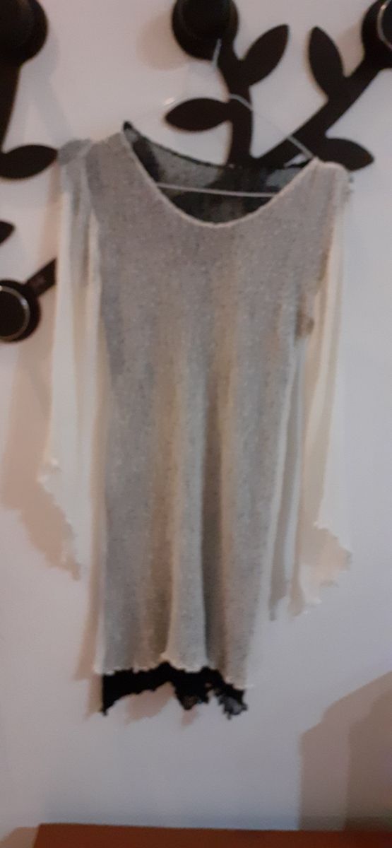 Maglione donna bianco e nero