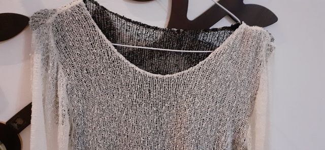 Maglione donna bianco e nero