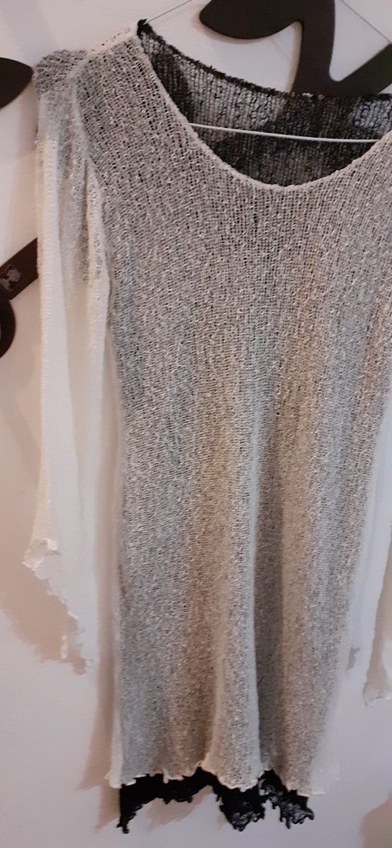 Maglione donna bianco e nero