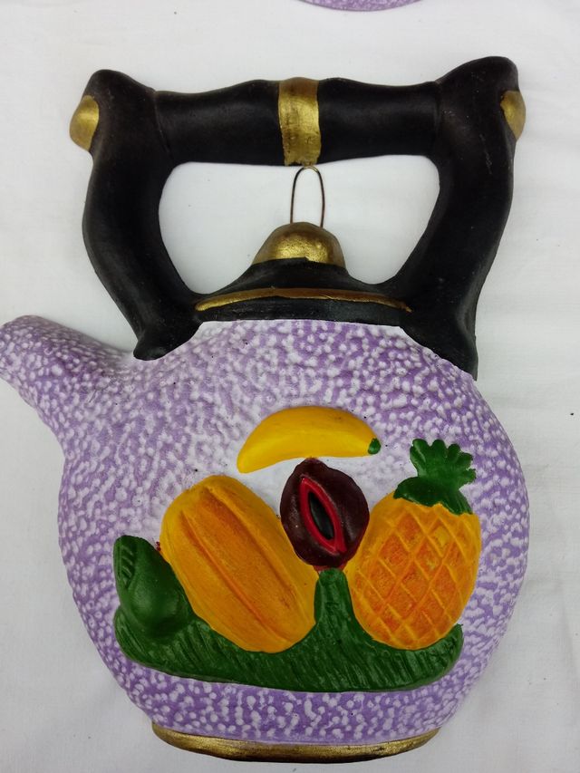 Ser 3 Piezas Ceramica Portuguesa / Decoración