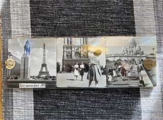 6 Posavasos de Paris fotos vintage años 50
