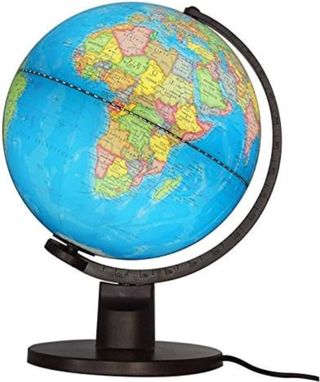 Lampada LED con mappamondo terrestre, mappa geogra