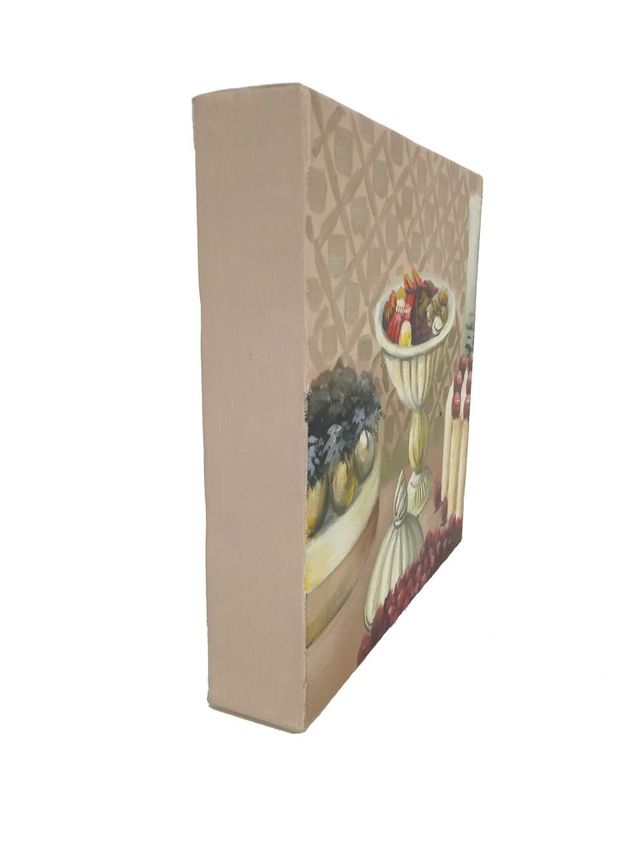 Cuadro pequeño al óleo diseño bodegón.