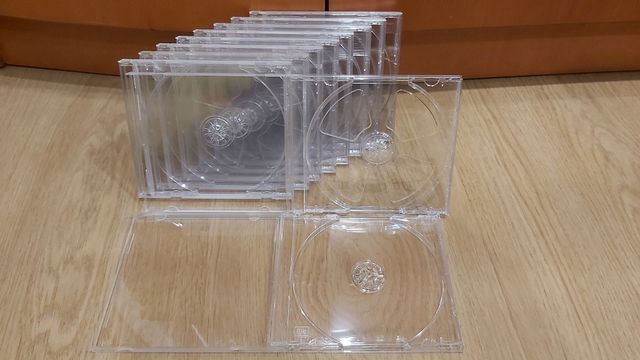 25 cajas para CD DVD transparentes