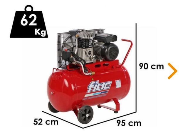 COMPRESOR FIAC AB 3CV/ 50L Y 100 LT DE CORREAS
