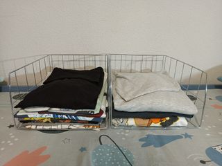 7 Cestas/bandejas acero documentos/ropa
