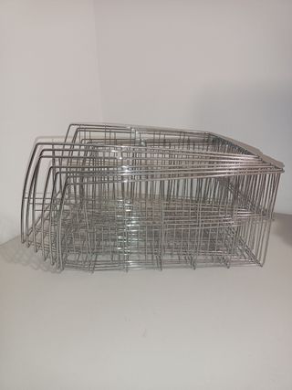 7 Cestas/bandejas acero documentos/ropa