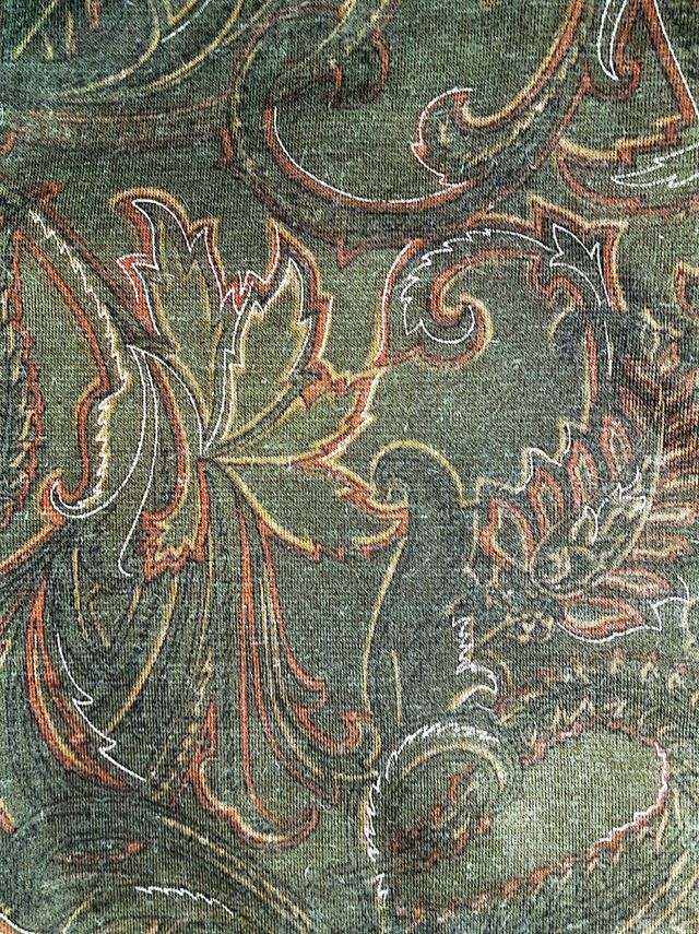 Falda vintage verde con estampado