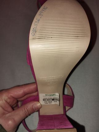 Sandalias GLORIA ORTIZ 37 fucsia NUEVAS