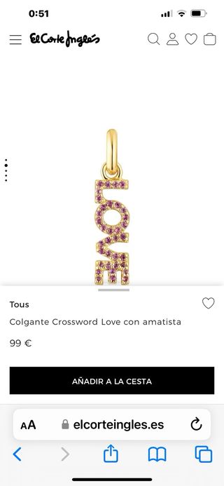 colgante y cadena tous