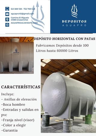 tanques aljibes depósitos agua fibra