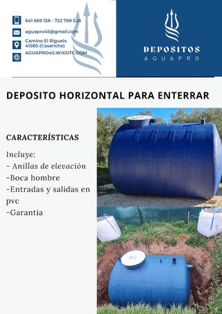tanques aljibes depósitos agua fibra