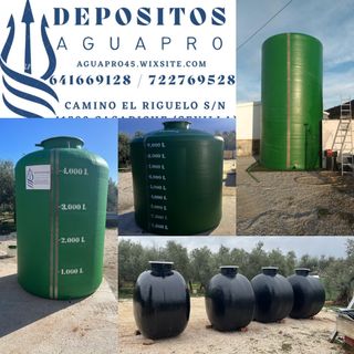 tanques aljibes depósitos agua fibra