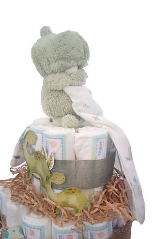 Tarta de pañales Dinosaurios