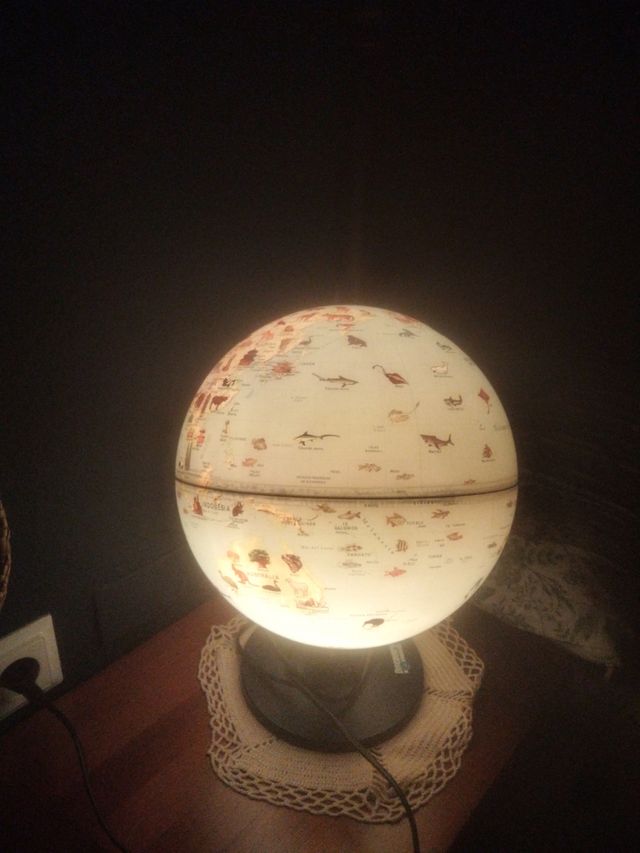 Lámpara bola del mundo