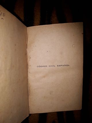 CÓDIGO CIVIL ESPAÑOL 1907 MADRID - COMPLETADo