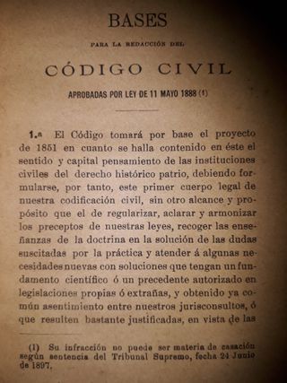 CÓDIGO CIVIL ESPAÑOL 1907 MADRID - COMPLETADo