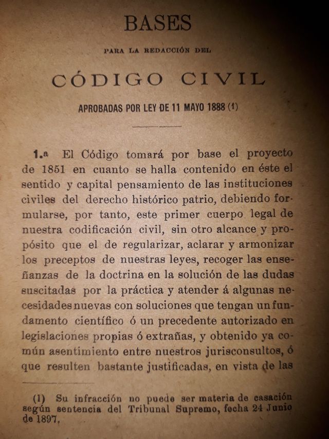 CÓDIGO CIVIL ESPAÑOL 1907 MADRID - COMPLETADo