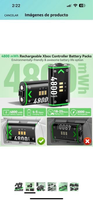 OIVO Cargador para Xbox con 2x4800mWh 