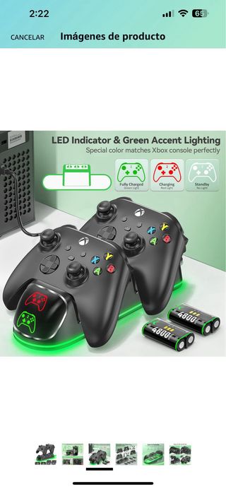 OIVO Cargador para Xbox con 2x4800mWh 