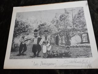 "LOS MUSIQUEROS" firmado Julio Parada Seifert 1997